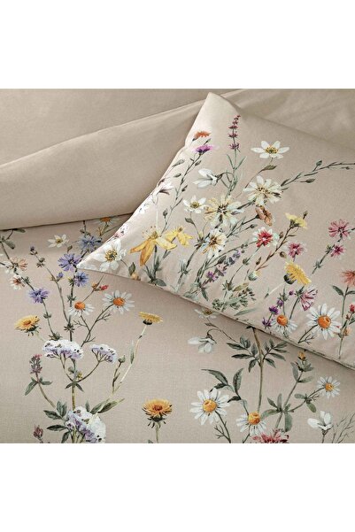 Taç Lunel Ranforce Çift Kişilik Nevresim Takımı Bej