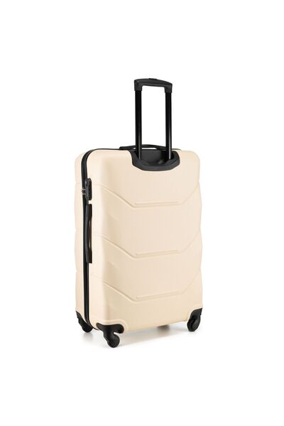 zagatto Troler mare, Bej, 75x48x29cm, Bagaj cala, 90L, Troller, Cifru, 4 roti 360, Valiza ABS, ZG504A