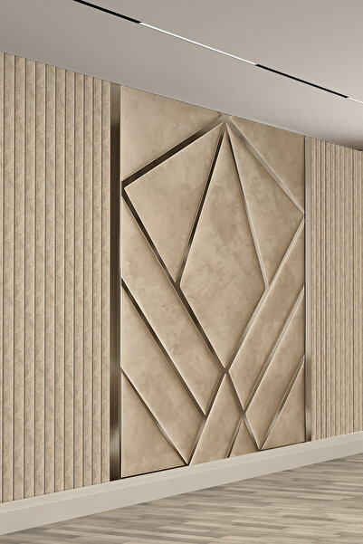 dreamwall Geometrik Panel Görünümlü Tekstil Duvar Kağıdı