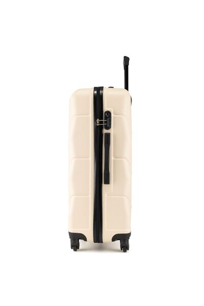 zagatto Troler mare, Bej, 75x48x29cm, Bagaj cala, 90L, Troller, Cifru, 4 roti 360, Valiza ABS, ZG504A