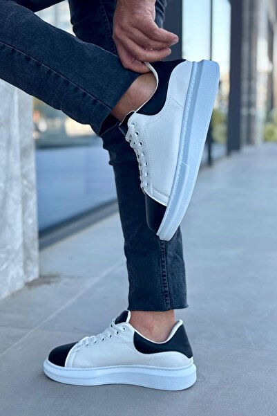 Luis Toronto Ανδρικά αθλητικά παπούτσια LT109 White Black Skin White Sole