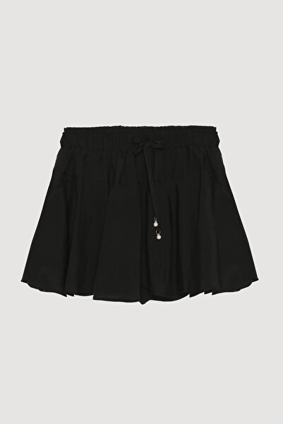 Quzu تنورة قصيرة مكشكشة مع تفاصيل من الدانتيل