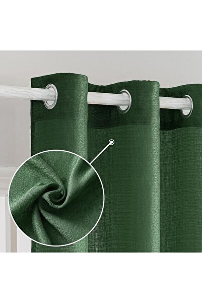Enventor Set 2 Draperii, 140 x 245 cm, Verde Inchis - CN