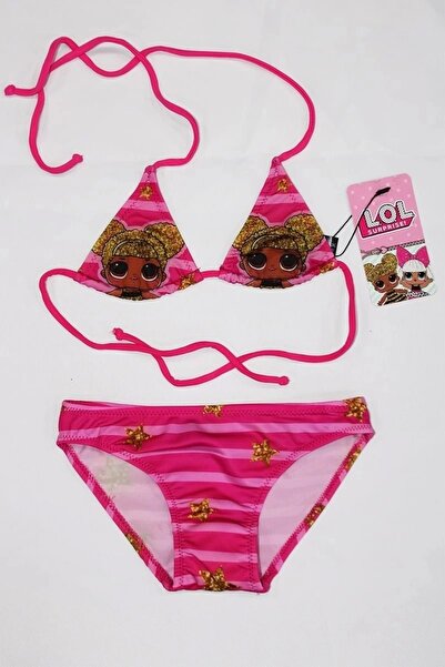 Beruflic Under moda lol baby yellow star girl's triangle bikini set