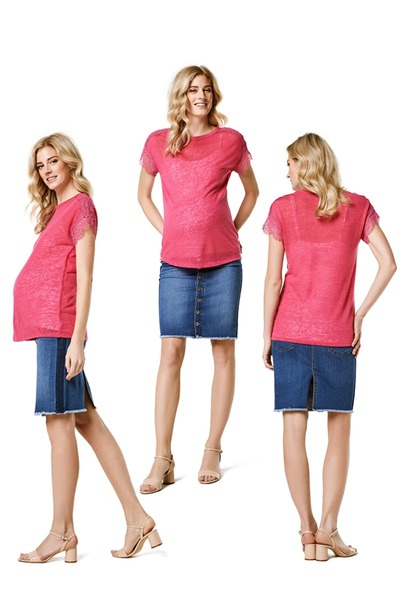 Esprit Fusta denim cu nasturi pentru gravide