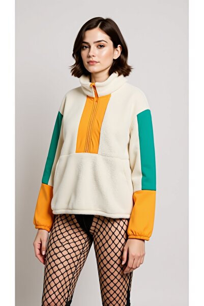 melongeneco Oversıze renk karışımlı welsoft ve 3iplik kanguru cepli sweat oversıze hoodie swearshirt