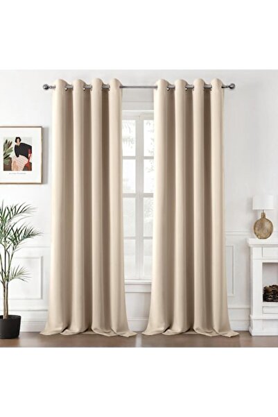 Enventor Set 2 Bucati Draperie, Blackout, 140 X 300 Cm, Bej