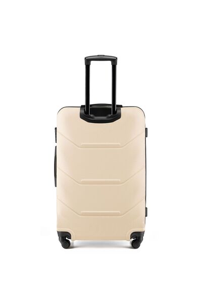 zagatto Troler mare, Bej, 75x48x29cm, Bagaj cala, 90L, Troller, Cifru, 4 roti 360, Valiza ABS, ZG504A