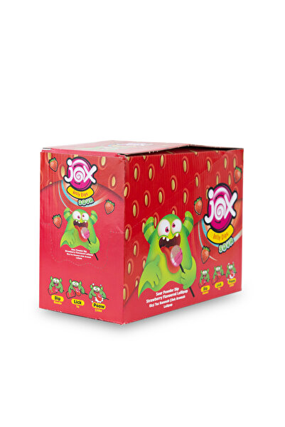 JOX Çilek Aromalı Toz Banmalı Ekşili Lolipop 24'lü