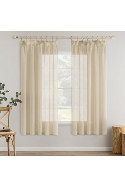 Enventor Set 2 Bucati Draperie, 140 X 175 Cm, Bej - CN