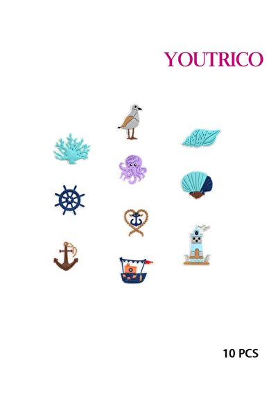 Youtrico مجموعة زينة شبشب من البولي فينيل كلوريد - زينة جيبيتز الكرتونية الملونة