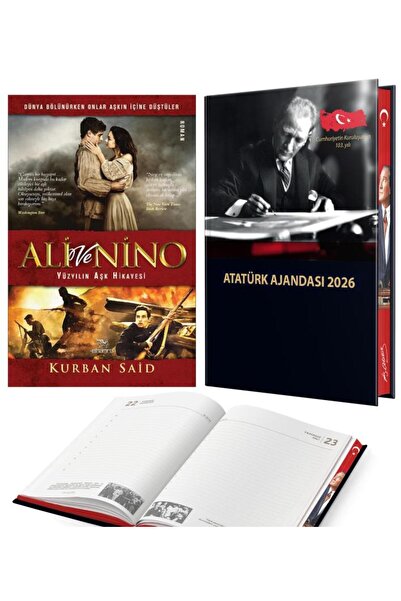Halk Kitabevi ألي ونينو - كوربان سعيد و2026 أتاتورك مفكرة مجلدة