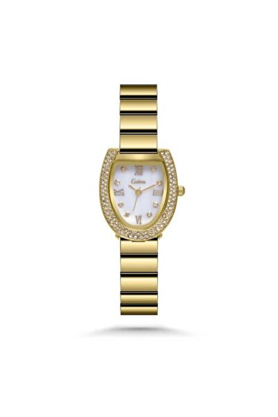 catera Women's gold-tone steel watch with white dial