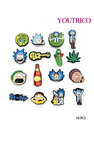 Youtrico مجموعة زينة شبشب من البولي فينيل كلوريد - زينة جيبيتز الكرتونية الملونة