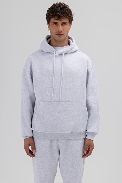 VAMOSCLO Basic Oversize Hooded Sweatshirt Karmelanj