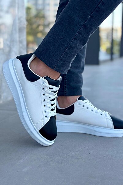 Luis Toronto Ανδρικά αθλητικά παπούτσια LT109 White Black Skin White Sole