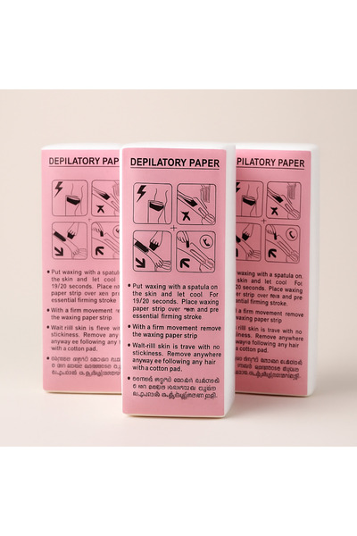 genernic Pack of 3 Professional Depilatory Paper Rolls – High-Quality Non-Woven Wax Strips for Hair Removal