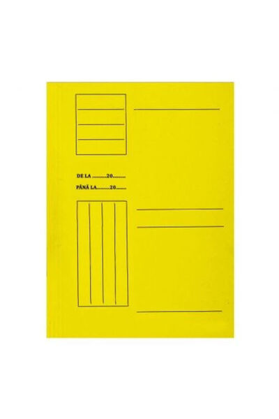 OEM Simple folder, supercolor yellow cardboard, 10 pcs/set