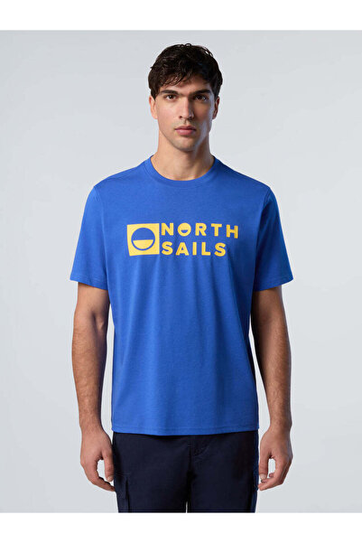 North Sails Bisiklet Yaka Baskılı Pamuk Tişört