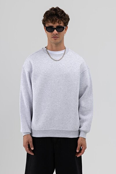 VAMOSCLO Φούτερ Basic Crew Neck oversized Karmelanj