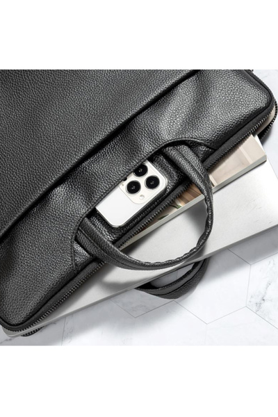 REDz Accessories Laptop Bag 13"-14", XO-CB08, Soft interior, Exterior pocket, Leather look, Black