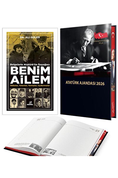 Halk Kitabevi Familia mea - Ali Güler și agenda 2026 Atatürk cu copertă carto...