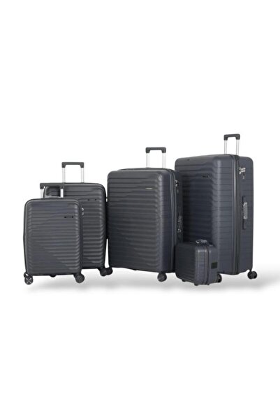 CAPATAN Luxury Complete Luggage Set - 5 Pieces of Shatter-Resistant Polypropylene (Large Sizes & Superior Features)