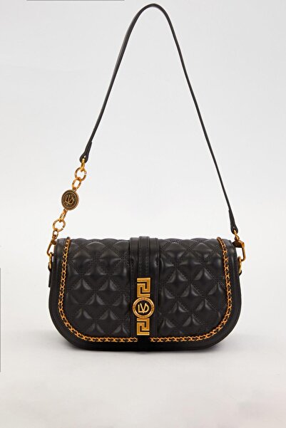 Levidor Black edge knitted model shoulder bag