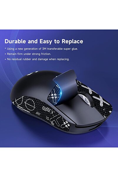 fulina Printstream Mouse Grip Tape, Anti-slip Sweat Resistant,for GPW Gaming Mouse,CSGO/VALORANT Gamer