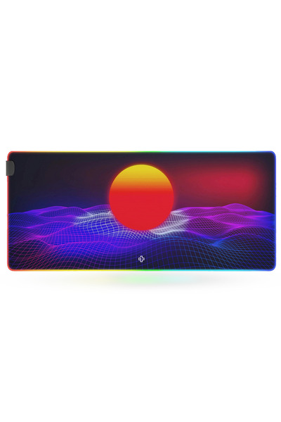 QwertyKey Mousepad RGB CyberWave V2 για επιφάνεια εργασίας με ραμμένες άκρες 4 χιλ.
