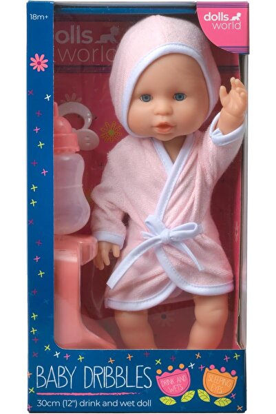 Dollsworld دمية بيبي دريبلز ١٢ بوصة للشرب والترطيب - هدية فاخرة للأطفال من عم...