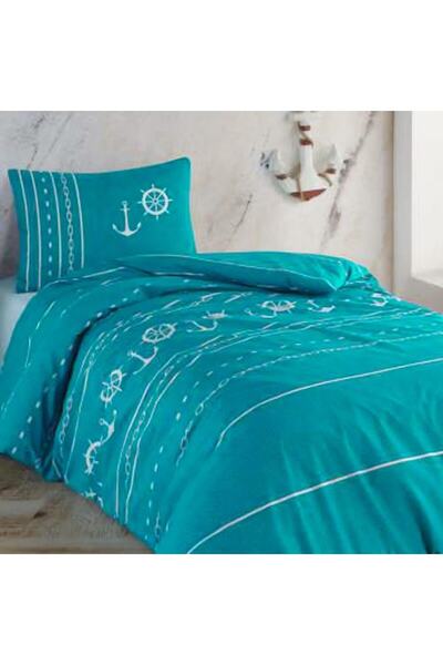 Kristal Single Ranforce Quilt Cover Set Marine