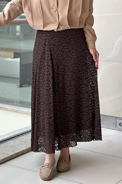 Ceremony Flounce Lace Lined Skirt