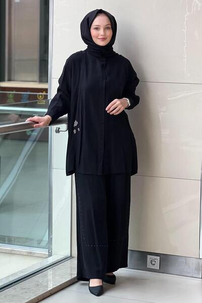 Ceremony Pants Suit with Stripe Detail on the Front