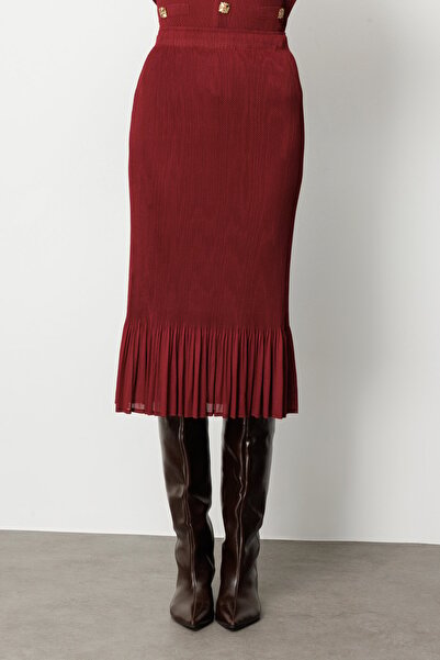 Ekol Fusta Midi cu pliuri la tiv