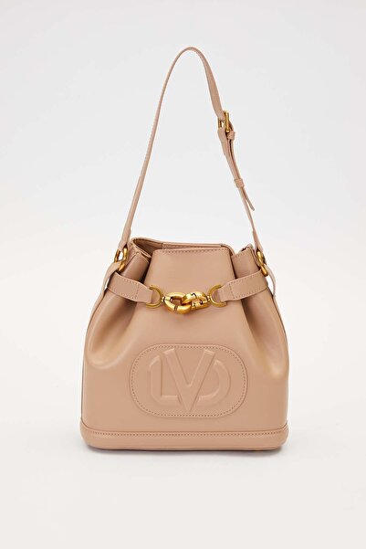 Levidor Brown Ruched Detail Shoulder Bag