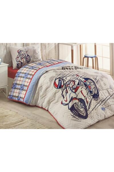 Kristal Ranforce Four Seasons Quilted Duvet Cover Set Single Men's Storm