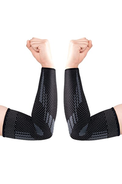 Thx4COPPER Set de 2 compresii pentru coate, textil/cupru, negru, mărimea S