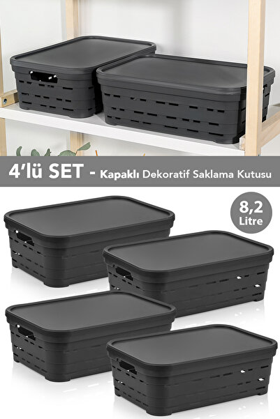 Meleni Home 4-комплектна декоративна пірамідальна коробка для зберігання з кр...