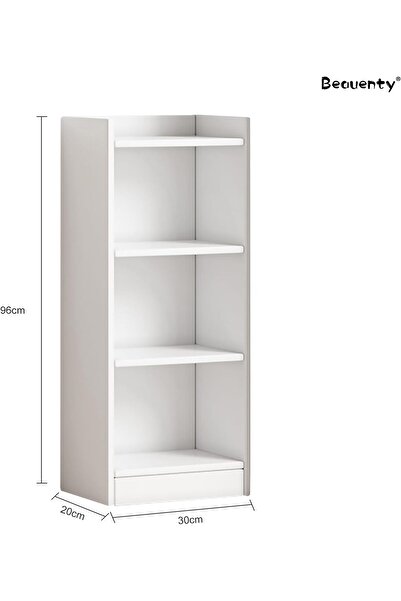 Modern home 3-Shelf Wooden Bookcase – White Shelving Unit for Storage & Display