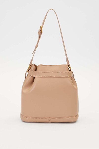 Levidor Brown Ruched Detail Shoulder Bag