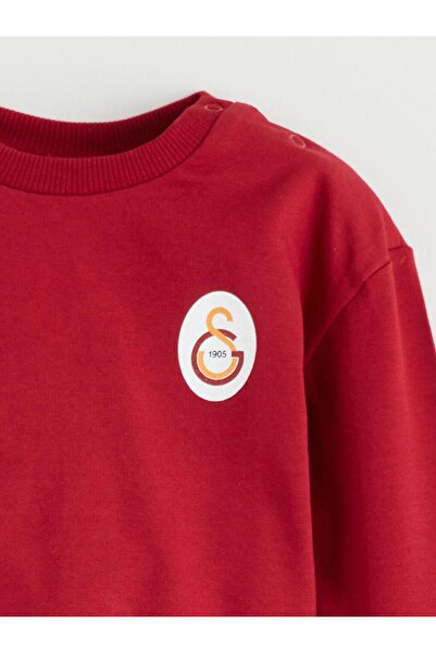 LC Waikiki Bisiklet Yaka Galatasaray Baskılı Erkek Bebek Sweatshirt Ve Eşofman Alt 2'li Takım (W5)