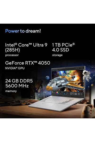 ASUS Vivobook Pro 15 OLED Laptop, Intel Core Ultra 9 285H, NVIDIA RTX 4050 6GB, 24GB RAM, 1TB SSD, 1