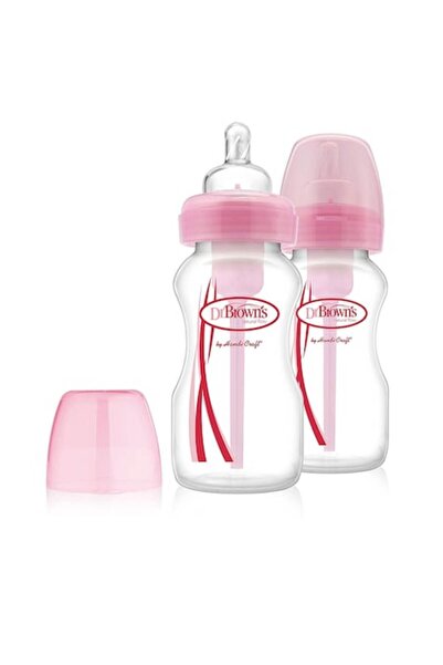 dr browns Dr. Brown's Options Biberoane Anti-Colic cu Gât Lat 270ml, 2 buc. Roz