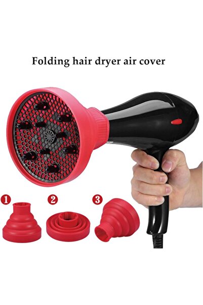 JZS Collapsible Silicone Hair Dryer Diffuser – Portable Travel Attachment for Curly Hair