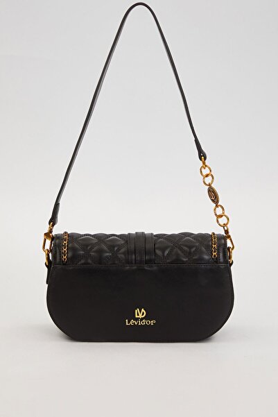 Levidor Black edge knitted model shoulder bag