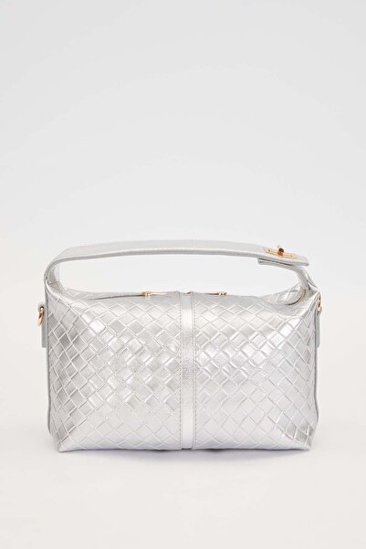 Levidor Gümüş Örgü Dokulu El Çantası
