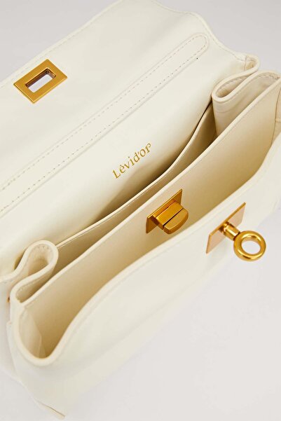 Levidor White Compact Model Handbag