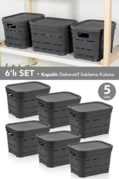 Meleni Home 6-dijelna dekorativna piramidalna kutija za odlaganje sa poklopce...