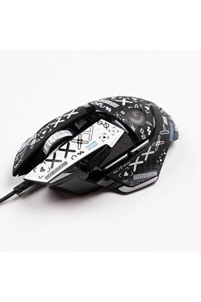 fulina 2 In 1 Printstream Mouse Anti-slip Stickers,Full Coverage, for G502,Self-adhesive,Sweat-proof,CSGO
